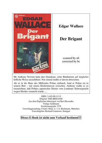 Der Brigant (German language, 1977, Goldmann)