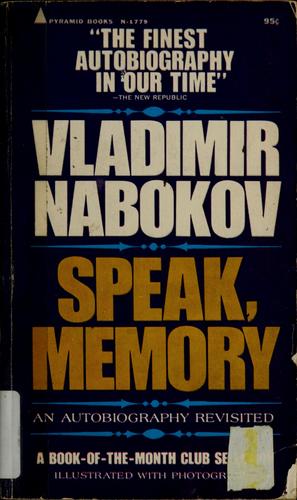 Vladimir Nabokov: Speak, memory (1968, Pyramid)