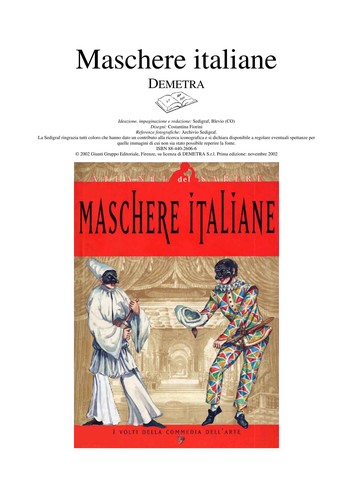 Constantina Fiorini: Maschere italiane (Italian language, 2002, Demetra)