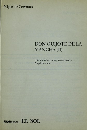 Don Quijote de la Mancha (Spanish language, 1991, El Sol)