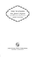 The Watsons (Hardcover, 1973, Greenwood Press Reprint)
