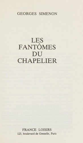 Les fantômes du chapelier (French language, 1982, France Loisirs)