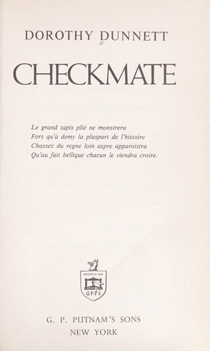 Dorothy Dunnett: Checkmate (1975, Putnam)