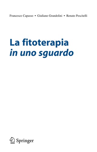 Francesco Capasso: La fitoterapia in uno sguardo (EBook, Italian language, 2008, Springer Milan, Springer)