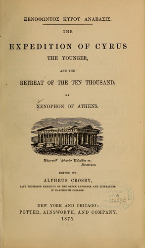 Xenophontos Kyron anabasis (1875, Potter Ainsworth and company)