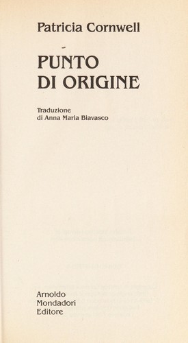 Punto di origine (Italian language, 2000, Mondadori)