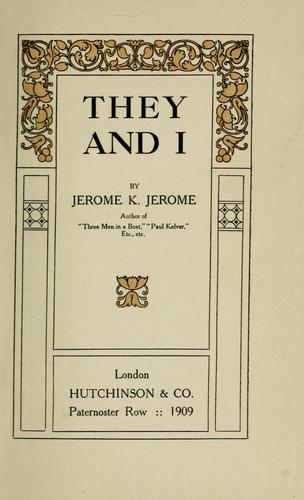 They and I (1909, Hutchison)