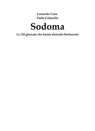 Leonardo Coen: Sodoma (Italian language, 2011, Dalai)