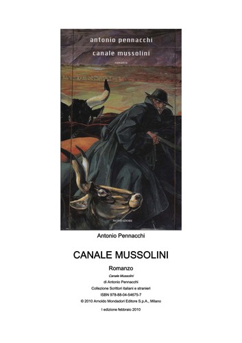 Canale Mussolini (Italian language, 2010, Mondadori)