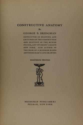 Constructive anatomy (1920, Edward C. Bridgman)