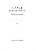 Canti (Italian language, 1984, Polifilo)