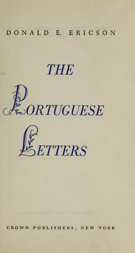 The Portuguese letters (1941, Crown Publishers)