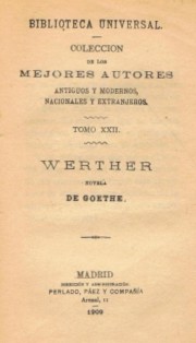 Werther (Spanish language, 1909, Perlado, Páez y Compañía)