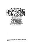 Dizionario delle sentenze latine e greche (Italian language, 1992, Biblioteca universale Rizzoli)