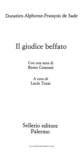 Il giudice beffato (Italian language, 2002, Sellerio)