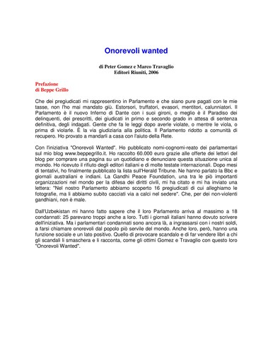 Onorevoli wanted (Italian language, 2006, Editori riuniti)