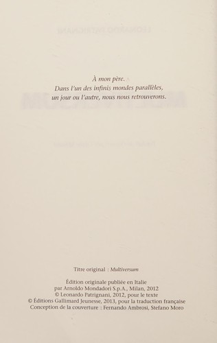 Multiversum (French language, 2013, Gallimard jeunesse, GALLIMARD JEUNE)