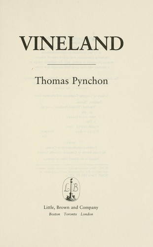 Thomas Pynchon: Vineland (Hardcover, 1990, Little, Brown)