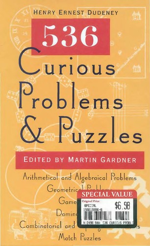 536 curious problems and puzzles (Hardcover, 1995, Barnes & Noble Books)