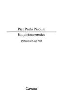 Pier Paolo Pasolini: Empirismo eretico (Italian language, 2000, Garzanti)