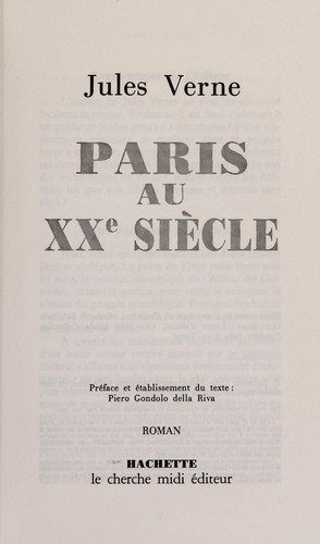 Paris au XXe siècle (French language, 1995, Hachette)