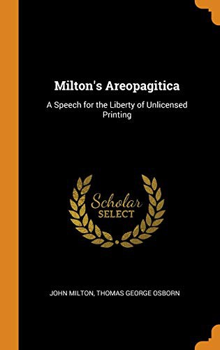 Milton's Areopagitica (Hardcover, 2018, Franklin Classics)