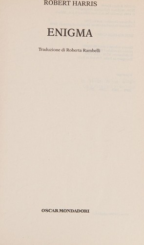 Enigma (Italian language, 1998, Mondadori)