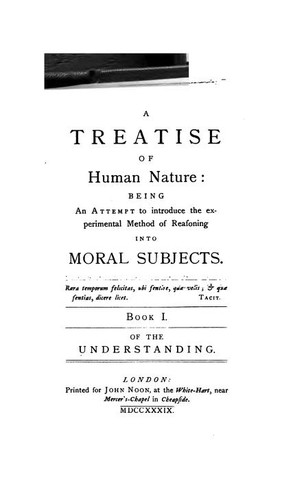 David Hume: A treatise of human nature (1978, Clarendon Press, Oxford University Press)