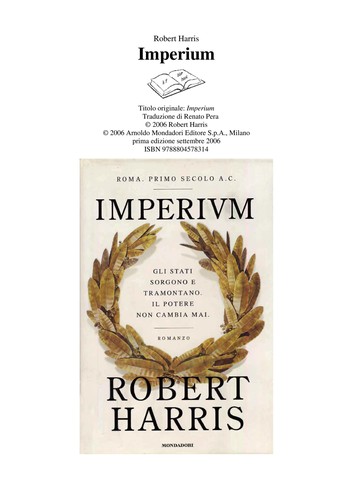 Robert Harris: Imperium (Italian language, 2008, Mondadori)