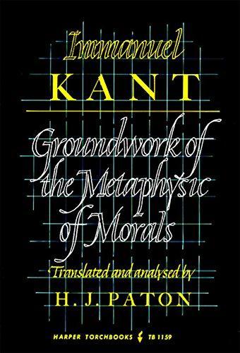 Groundwork of the metaphysic of morals (1964)