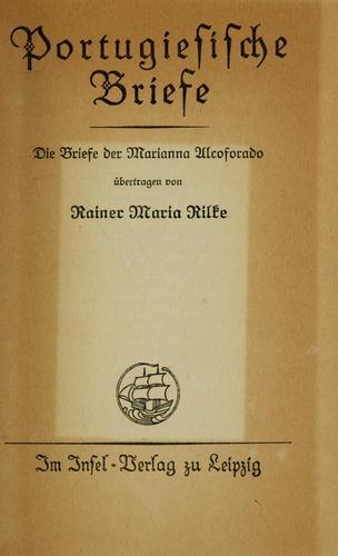 Portugiesische Briefe (German language, 1920, Insel-Verlag)