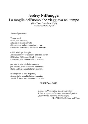 La moglie dell'uomo che viaggiava nel tempo (Italian language, 2009, Mondadori)