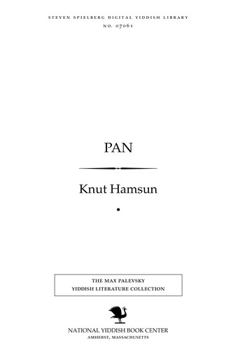 Pan (Yiddish language, 1910, L. Fridman)