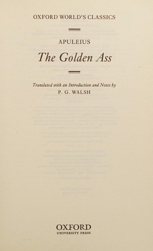 Apuleius: The golden ass (2008, Oxford University Press)