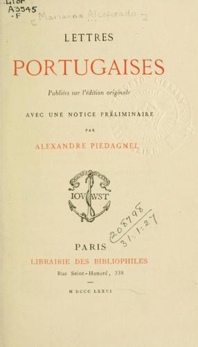 Lettres portugaises (French language, 1876, Librairie des Bibliophiles)