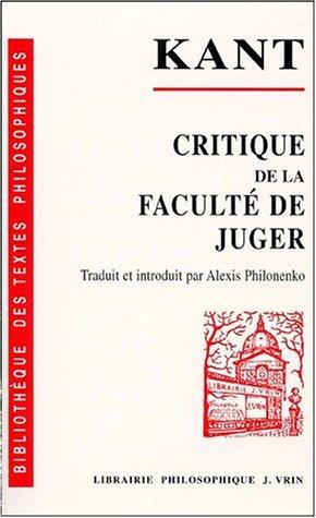 Critique de la faculté de juger (French language, 1993)