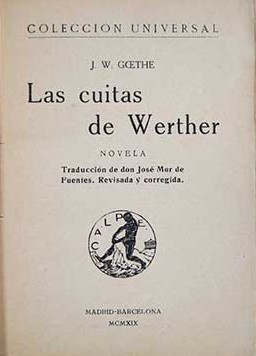 Las cuitas de Werther (Spanish language, 1919, [s.n.], Imp. Clásica Española)