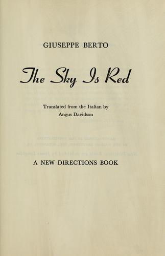 The sky is red (1948, New Direction)