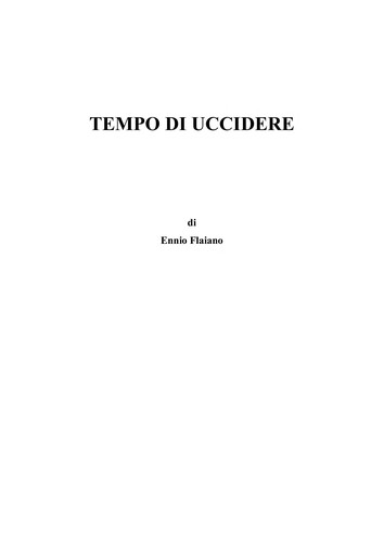Tempo di uccidere (Italian language, 1989, Rizzoli)