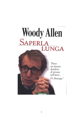 Woody Allen: Saperla lunga (Italian language, 2000, Bompiani)