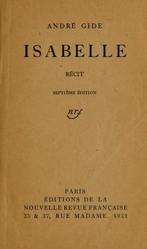André Gide: Isabelle (1921, Gallimard)