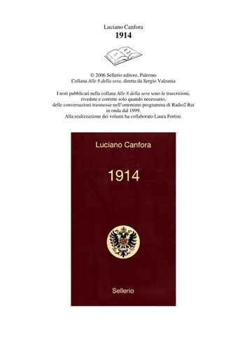 1914 (Italian language, 2006, Sellerio)
