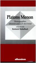 Platons Menon (German language, 1988, Athenäum)