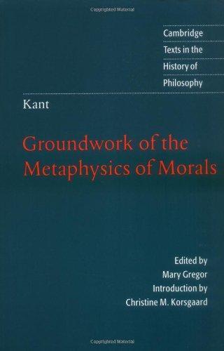 Groundwork of the metaphysics of morals (1998)