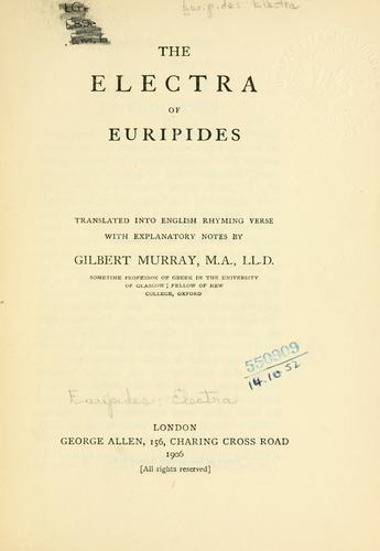 Electra. (1905, G. Allen)