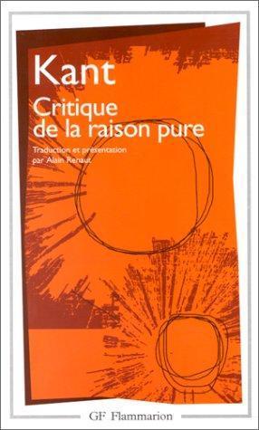 Critique de la raison pure (French language)