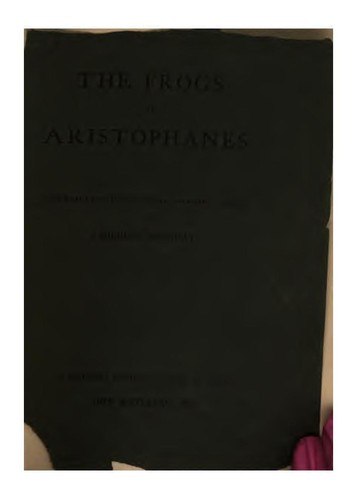 The Frogs of Aristophanes (Ancient Greek language, 1908, Allen)