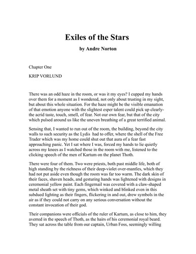 Andre Norton: Exiles of the Stars (1984, Ace Books)