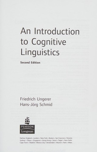 An introduction to cognitive linguistics (Paperback, 2006, Longman)