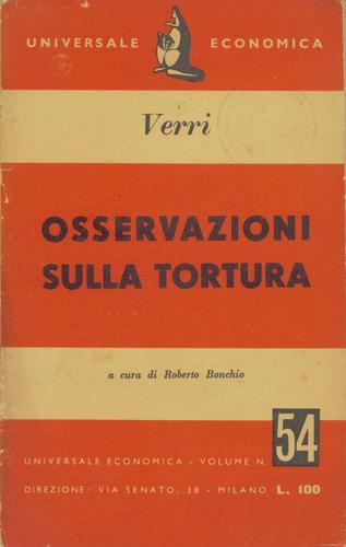 Osservazioni sulla tortura (Paperback, Italian language, 1950, Universale Economica)